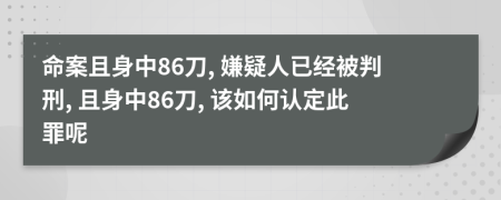 命案且身中86刀, 嫌疑人已经被判刑, 且身中86刀, 该如何认定此罪呢