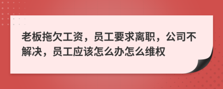 老板拖欠工资，员工要求离职，公司不解决，员工应该怎么办怎么维权