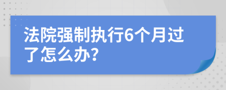 法院强制执行6个月过了怎么办？