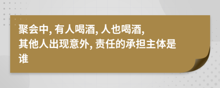 聚会中, 有人喝酒, 人也喝酒, 其他人出现意外, 责任的承担主体是谁