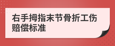 右手拇指末节骨折工伤赔偿标准