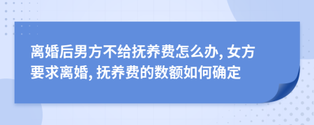 离婚后男方不给抚养费怎么办, 女方要求离婚, 抚养费的数额如何确定