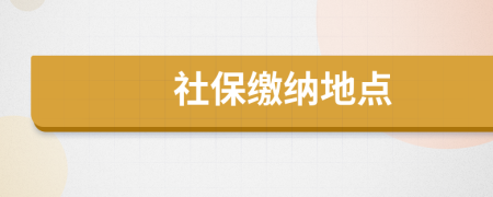 社保缴纳地点
