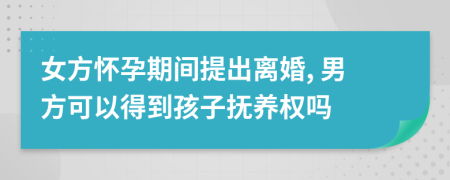 女方怀孕期间提出离婚, 男方可以得到孩子抚养权吗