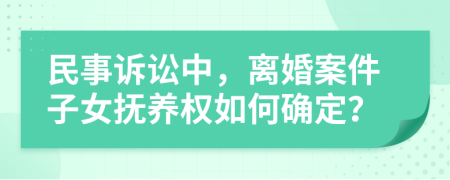 民事诉讼中，离婚案件子女抚养权如何确定？