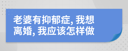 老婆有抑郁症, 我想离婚, 我应该怎样做