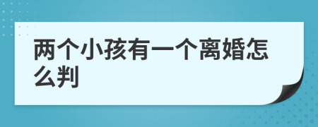 两个小孩有一个离婚怎么判