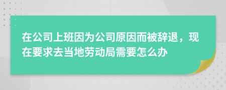 在公司上班因为公司原因而被辞退，现在要求去当地劳动局需要怎么办