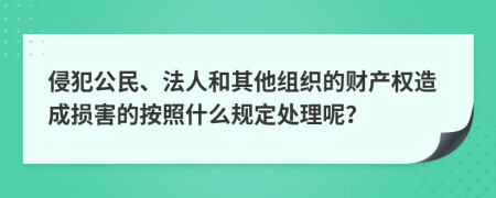 侵犯公民、法人和其他组织的财产权造成损害的按照什么规定处理呢？