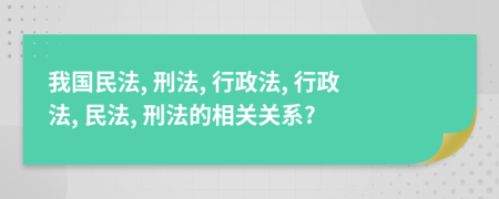 我国民法, 刑法, 行政法, 行政法, 民法, 刑法的相关关系?