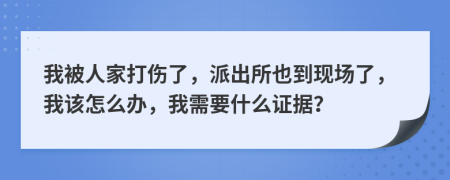 我被人家打伤了，派出所也到现场了，我该怎么办，我需要什么证据？