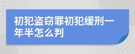 初犯盗窃罪初犯缓刑一年半怎么判