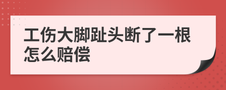 工伤大脚趾头断了一根怎么赔偿