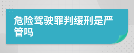 危险驾驶罪判缓刑是严管吗