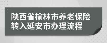 陕西省榆林市养老保险转入延安市办理流程