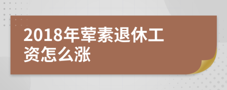 2018年荤素退休工资怎么涨