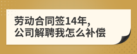 劳动合同签14年, 公司解聘我怎么补偿