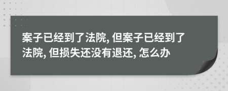 案子已经到了法院, 但案子已经到了法院, 但损失还没有退还, 怎么办