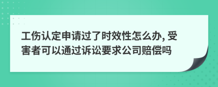 工伤认定申请过了时效性怎么办, 受害者可以通过诉讼要求公司赔偿吗