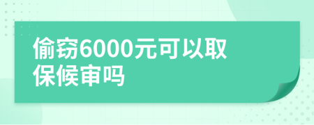 偷窃6000元可以取保候审吗