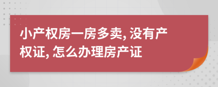 小产权房一房多卖, 没有产权证, 怎么办理房产证