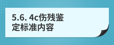 5.6. 4c伤残鉴定标准内容