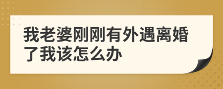 我老婆刚刚有外遇离婚了我该怎么办