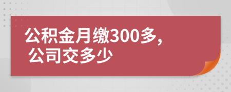 公积金月缴300多, 公司交多少