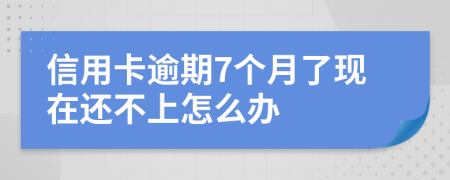 信用卡逾期7个月了现在还不上怎么办