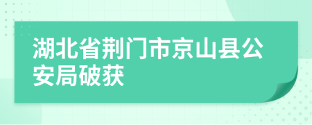 湖北省荆门市京山县公安局破获