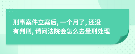 刑事案件立案后, 一个月了, 还没有判刑, 请问法院会怎么去量刑处理