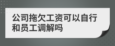 公司拖欠工资可以自行和员工调解吗