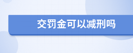 交罚金可以减刑吗