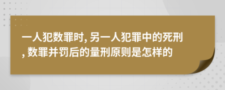 一人犯数罪时, 另一人犯罪中的死刑, 数罪并罚后的量刑原则是怎样的