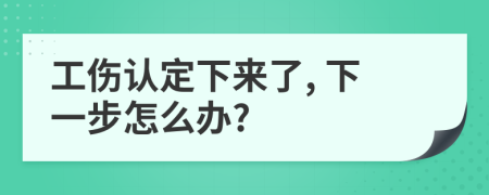 工伤认定下来了, 下一步怎么办?