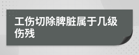 工伤切除脾脏属于几级伤残