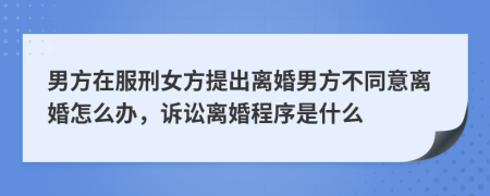 男方在服刑女方提出离婚男方不同意离婚怎么办，诉讼离婚程序是什么