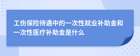 工伤保险待遇中的一次性就业补助金和一次性医疗补助金是什么