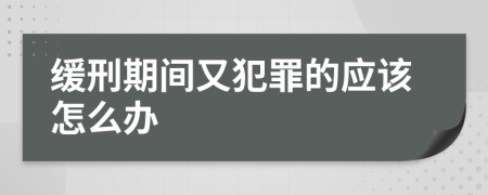 缓刑期间又犯罪的应该怎么办