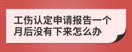工伤认定申请报告一个月后没有下来怎么办