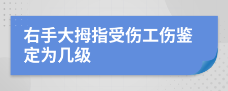 右手大拇指受伤工伤鉴定为几级