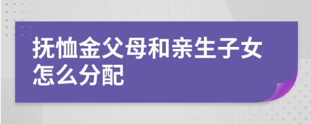 抚恤金父母和亲生子女怎么分配