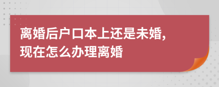 离婚后户口本上还是未婚, 现在怎么办理离婚