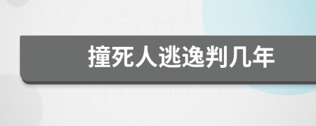 撞死人逃逸判几年