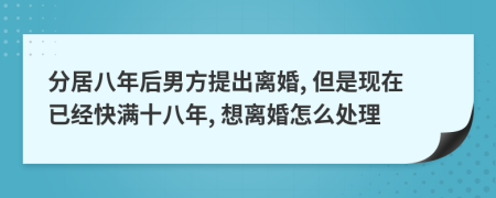 分居八年后男方提出离婚, 但是现在已经快满十八年, 想离婚怎么处理