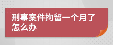 刑事案件拘留一个月了怎么办