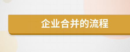 企业合并的流程