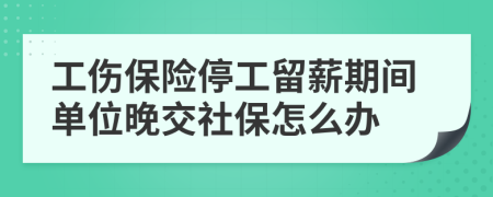 工伤保险停工留薪期间单位晚交社保怎么办