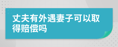 丈夫有外遇妻子可以取得赔偿吗