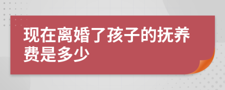 现在离婚了孩子的抚养费是多少